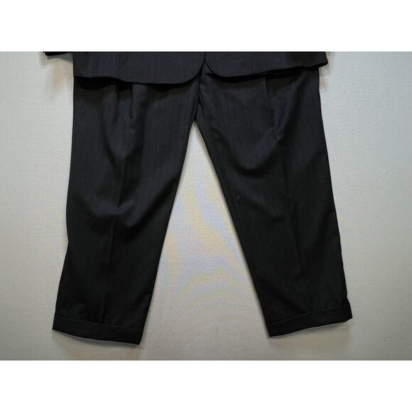 Jos. A. Bank Mens 2-Button Blazer Pleat Front Pant Wool 2-Piece Suit Sz 46L Gray - Picture 9 of 16